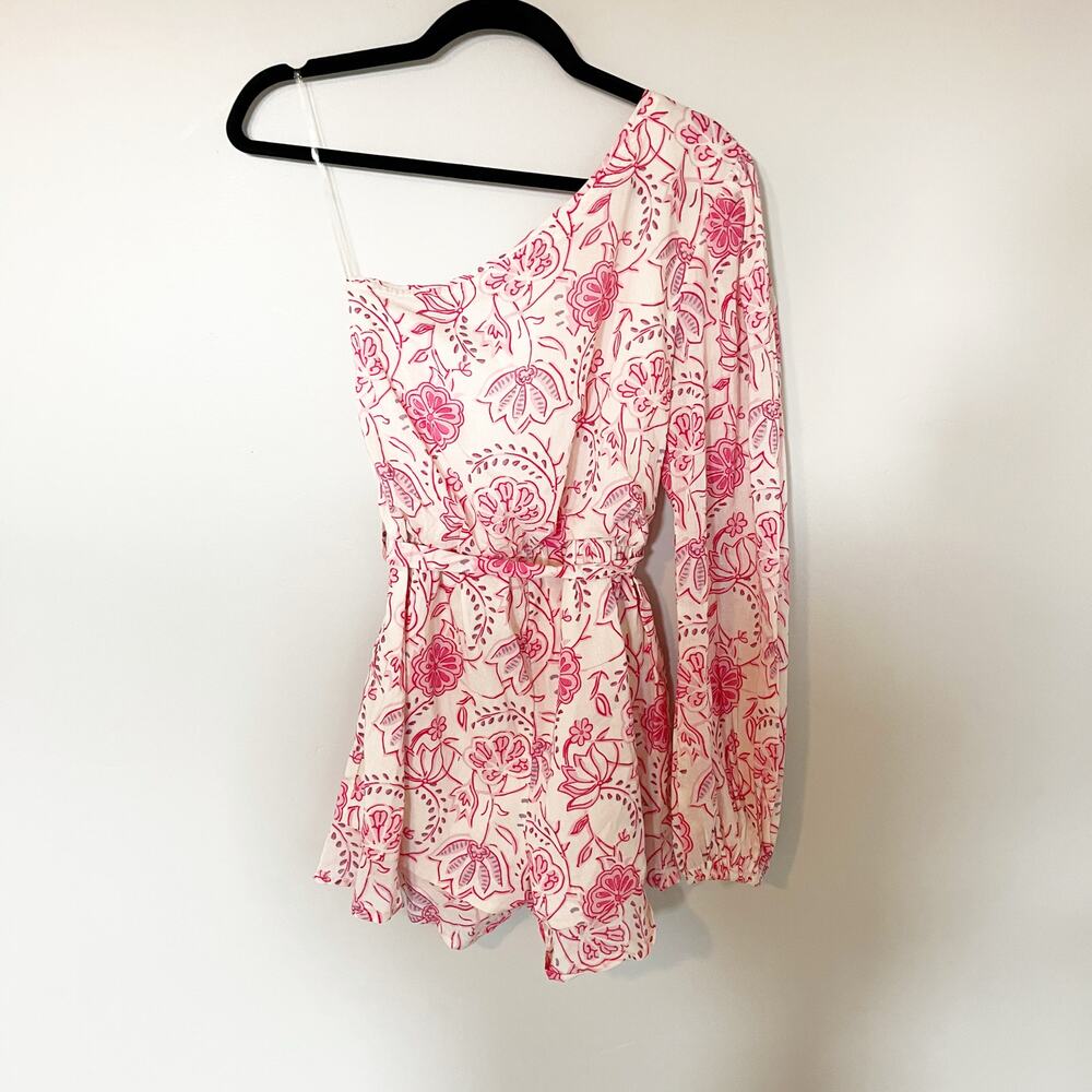 MAHILA bess one shoulder romper in‎ pink women’s xs